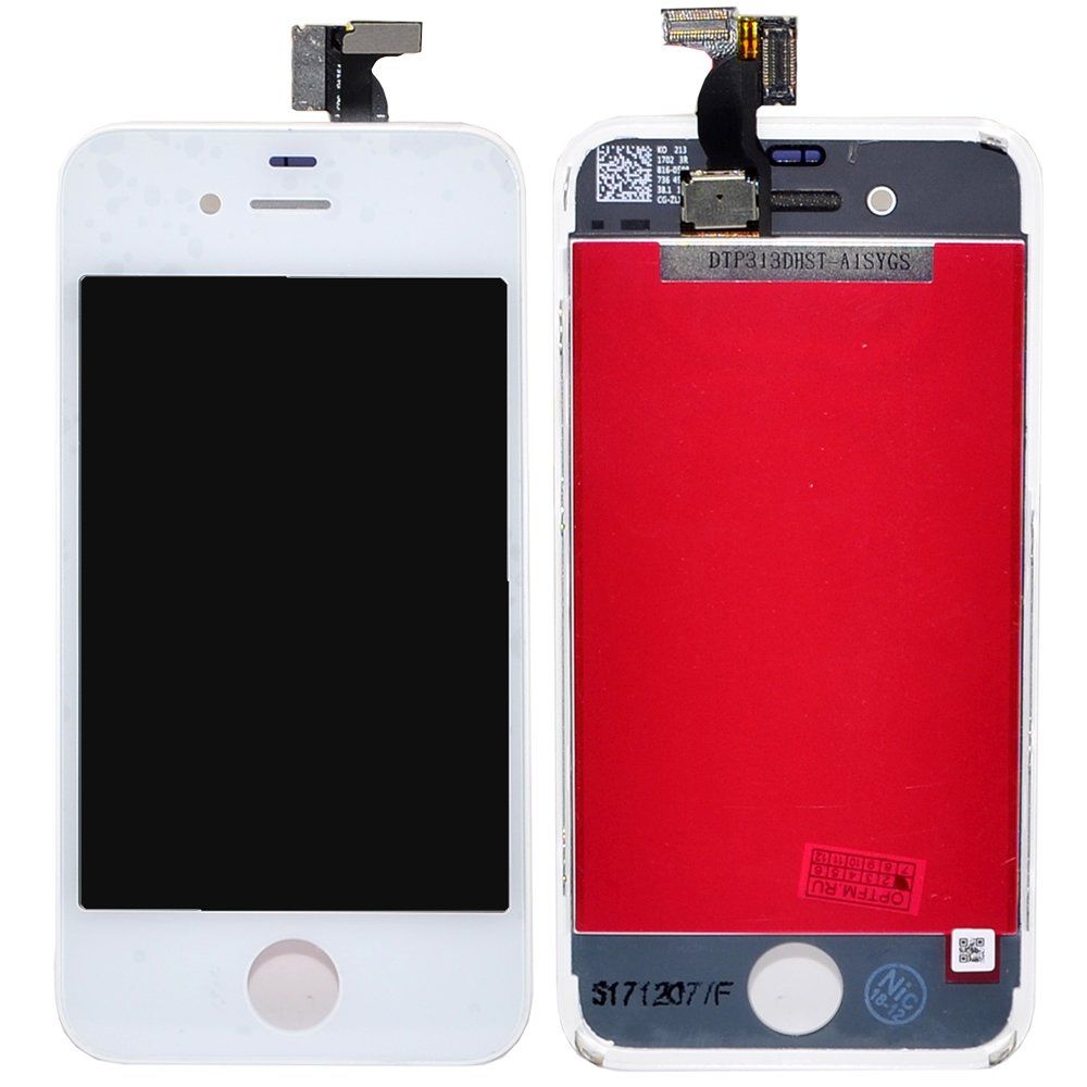 Дисплей iPhone 4 + тачскрин + рамка белый LongTeng