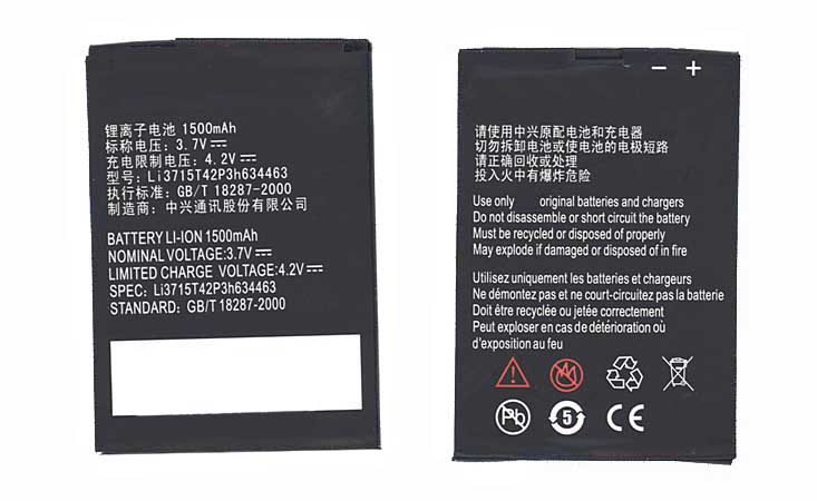 Аккумуляторная батарея Li3715T42p3h634463 для ZTE D820 ZTE D821 3.7V 5.55Wh