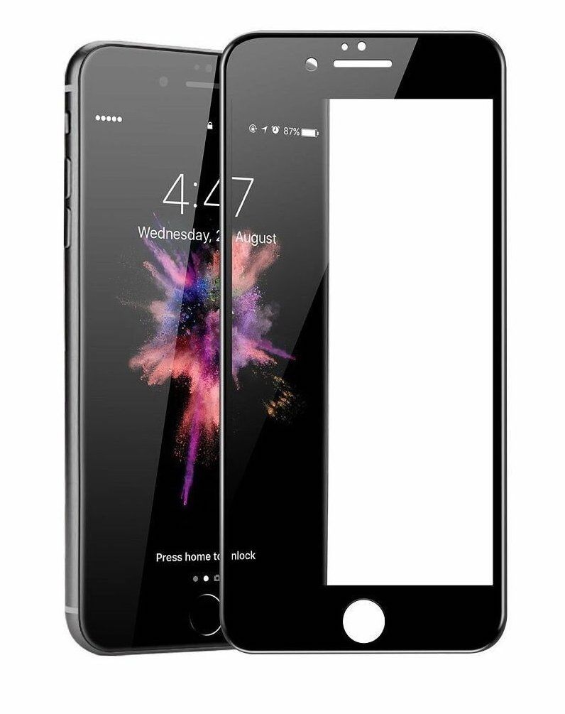 Защитное стекло во весь экран Apple iPhone 8 Plus черное, OEM
