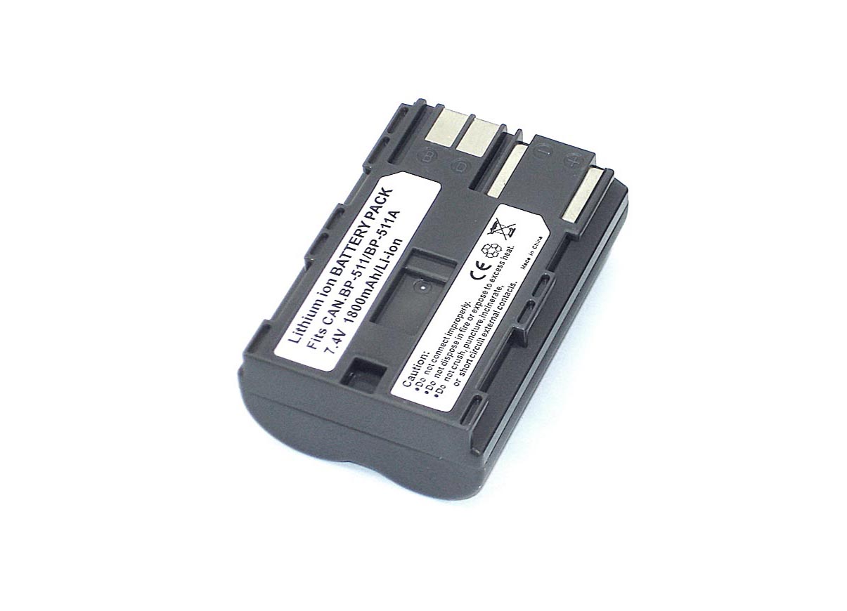 Аккумуляторная батарея для фото и видеокамеры Canon EOS (BP-511) 7,4V 2000mAh Li-ion