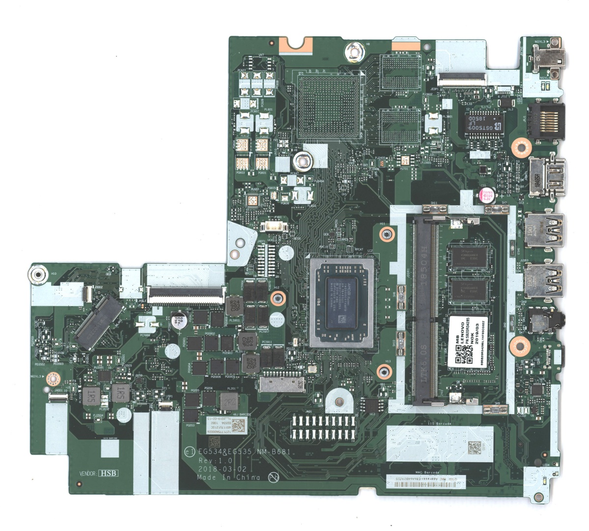 Материнская плата для Lenovo 330-15ARR R5-2500U UMA D4G NOK