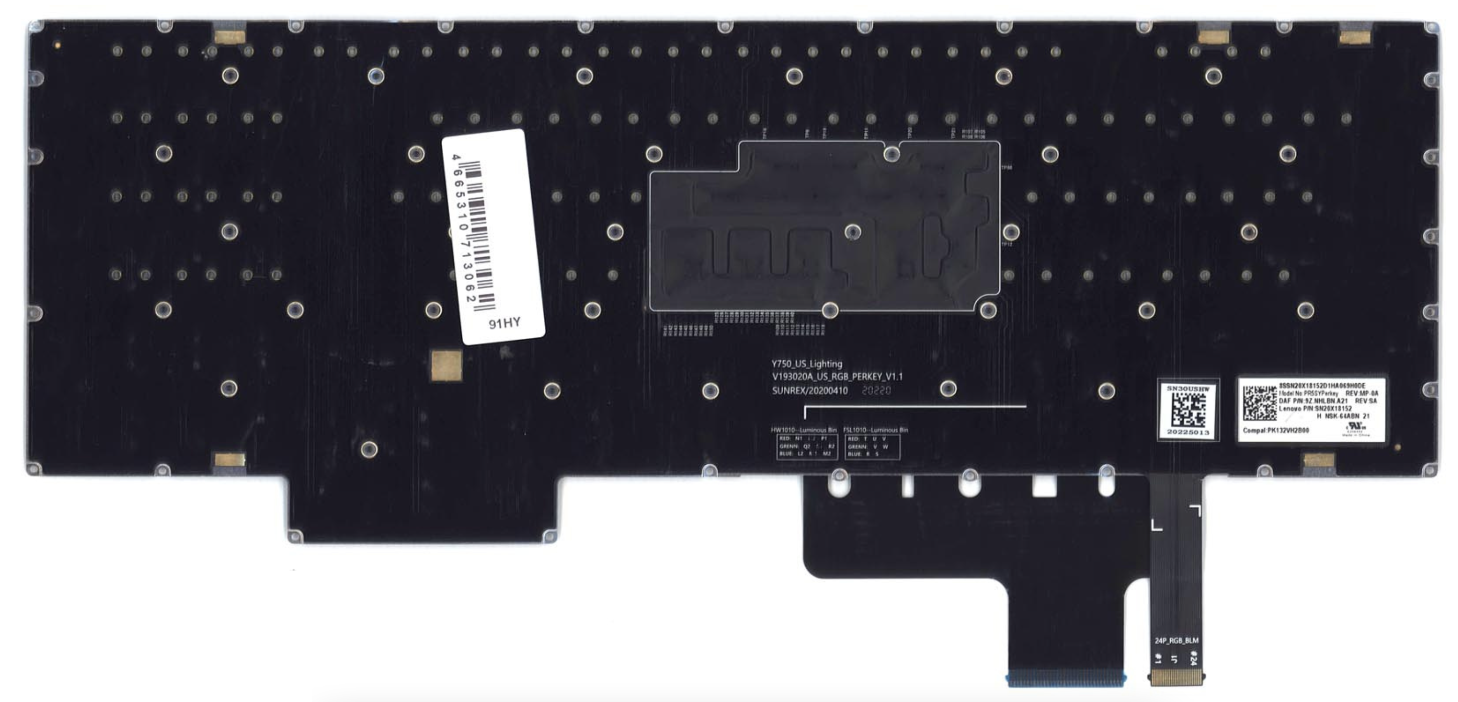 Клавиатура Lenovo Legion 7-15IMHg05 с подсветкой, OEM