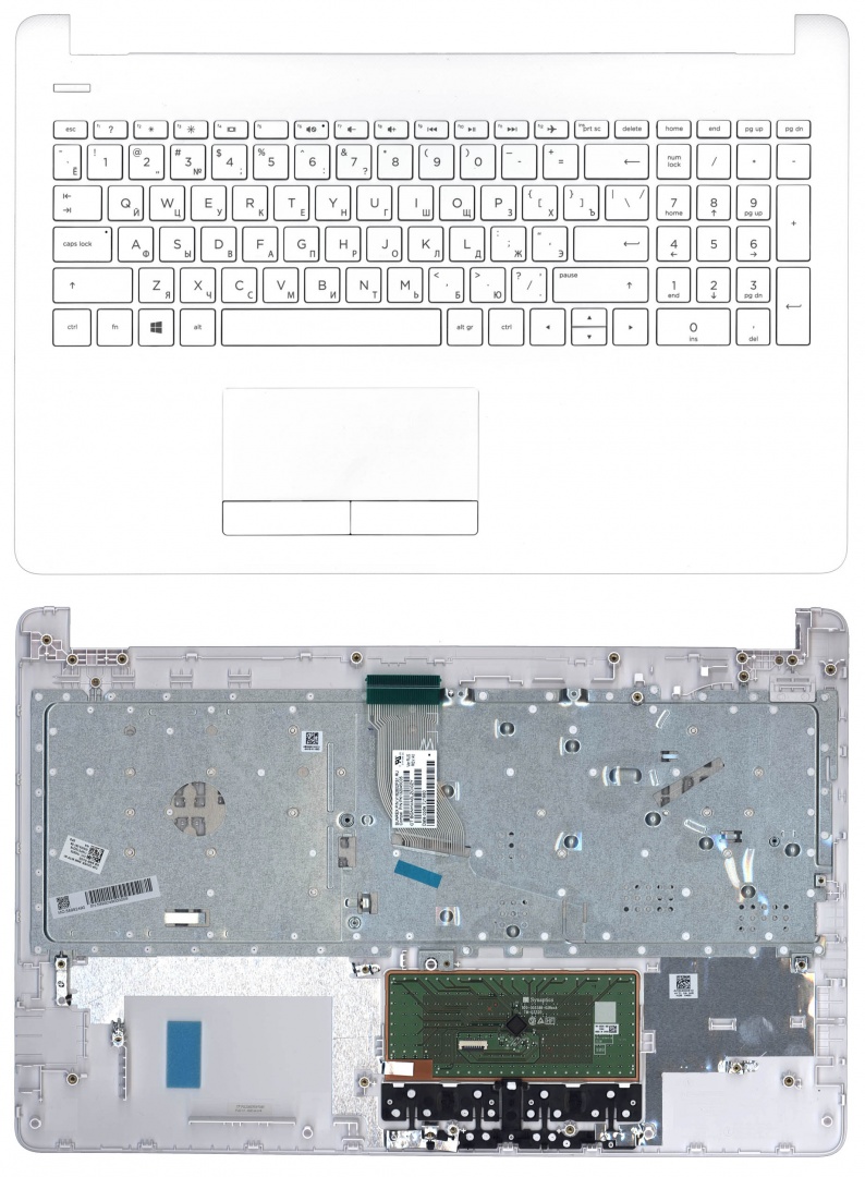 Клавиатура для ноутбука HP 15-BS 15-BW топкейс белый