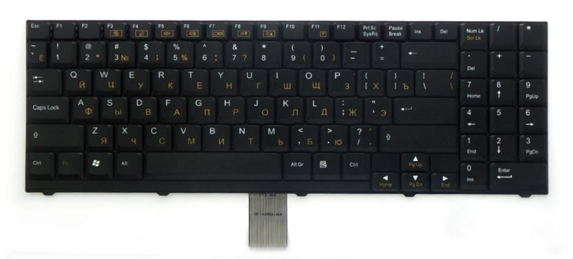 Клавиатура RoverBook V555, Clevo D27, M57, D470