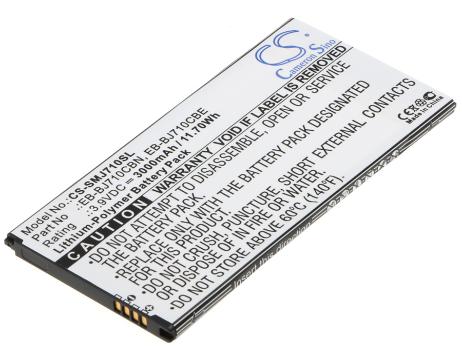 Аккумулятор CS-SMJ710SL EB-BJ710CBE для Samsung Galaxy J7 2016, SM J710f  3.9V / 3000mAh / 11.70Wh