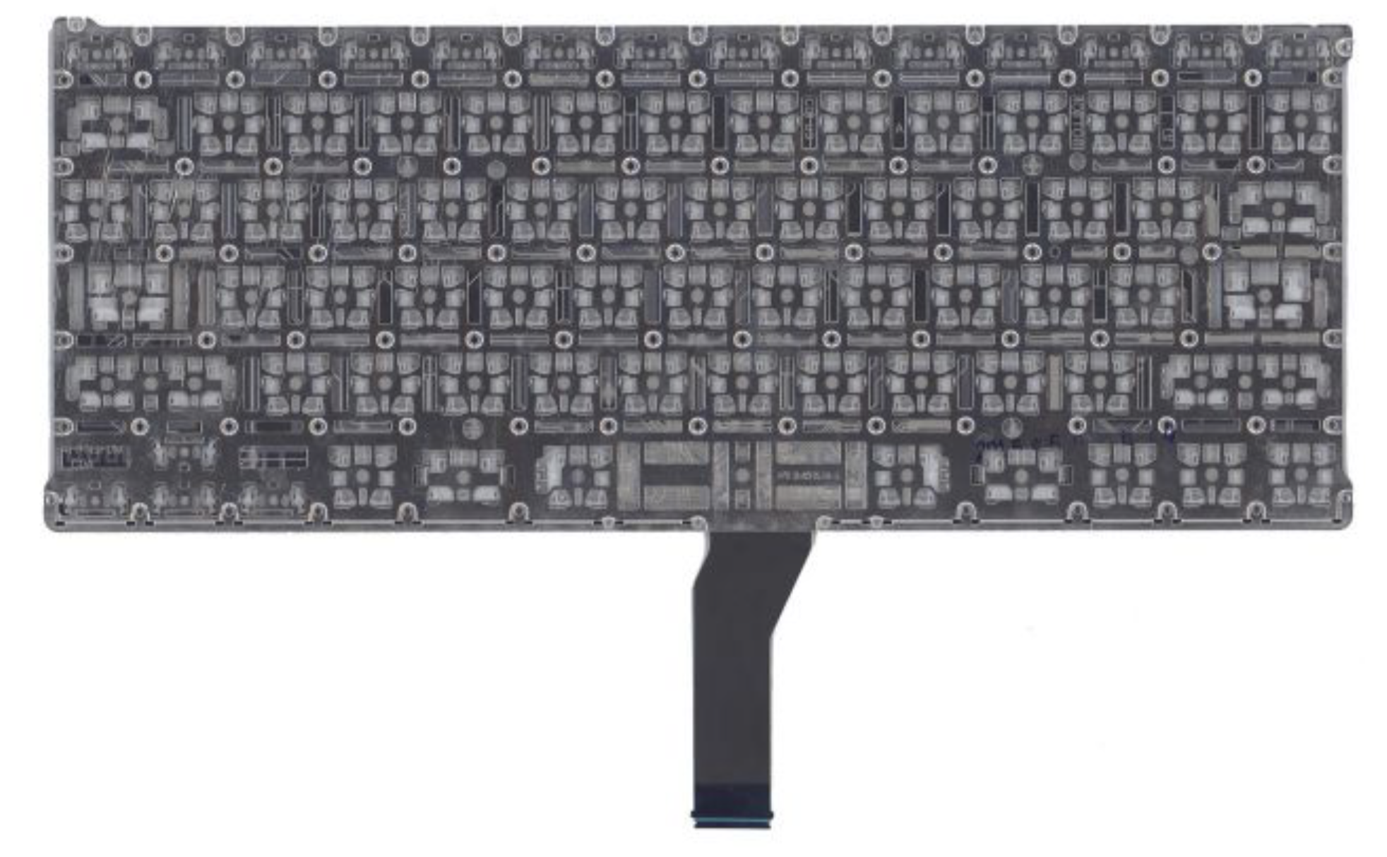 Клавиатура Apple MacBook Air 13.3" середина 2011 A1369 (MC966LL/A) с подсветкой, плоский ENTER, OEM