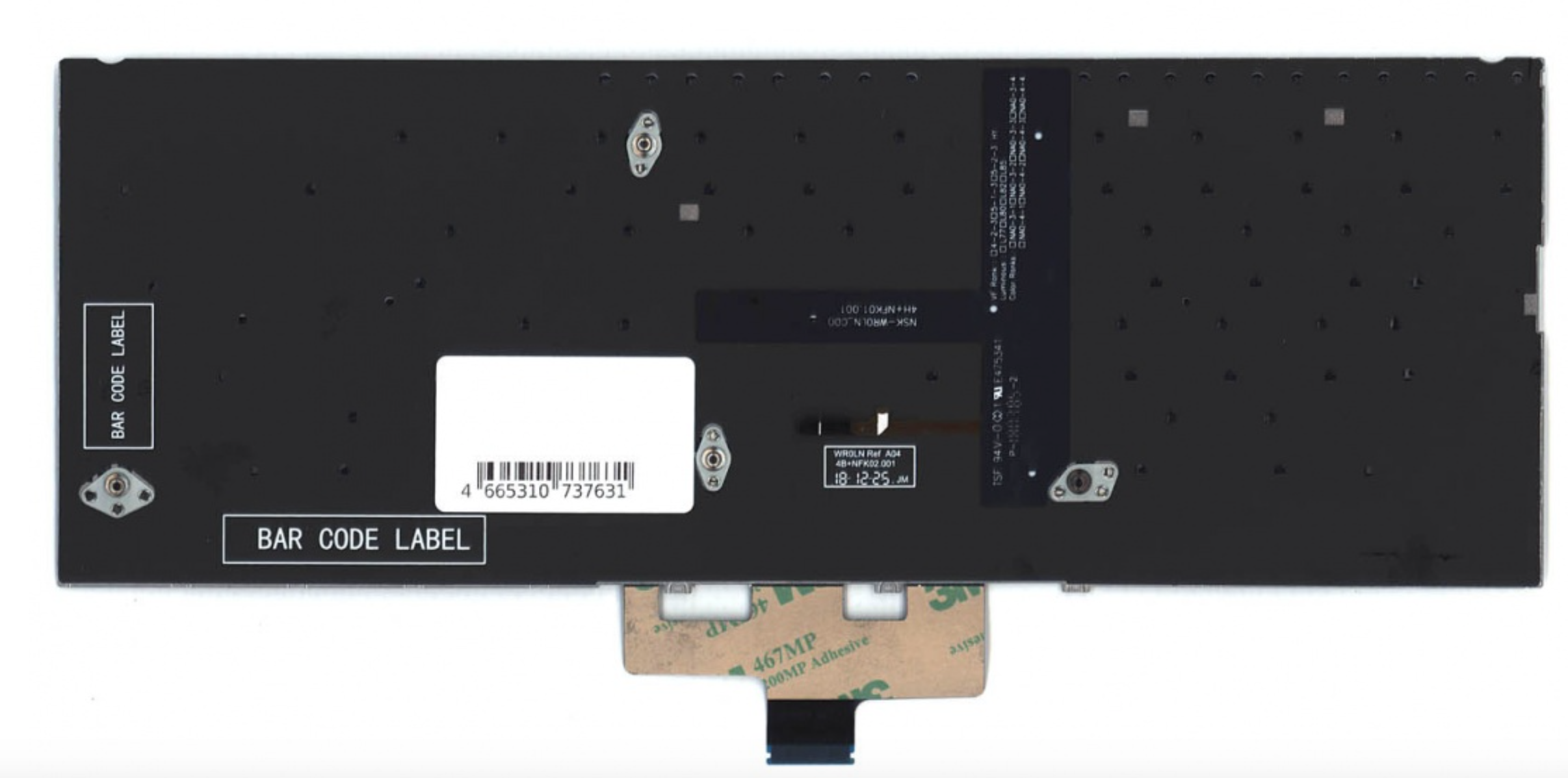 Клавиатура Asus ZenBook 14 UX434FLC серебристая, с подсветкой, OEM