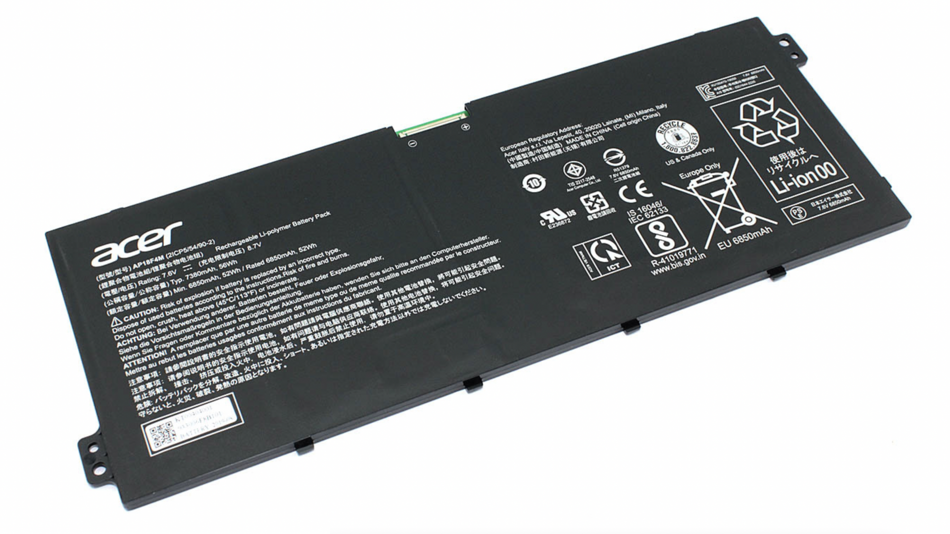 Аккумулятор Acer Chromebook 715 CB715-1WT-5591 7.6V, 6850mAh, Original