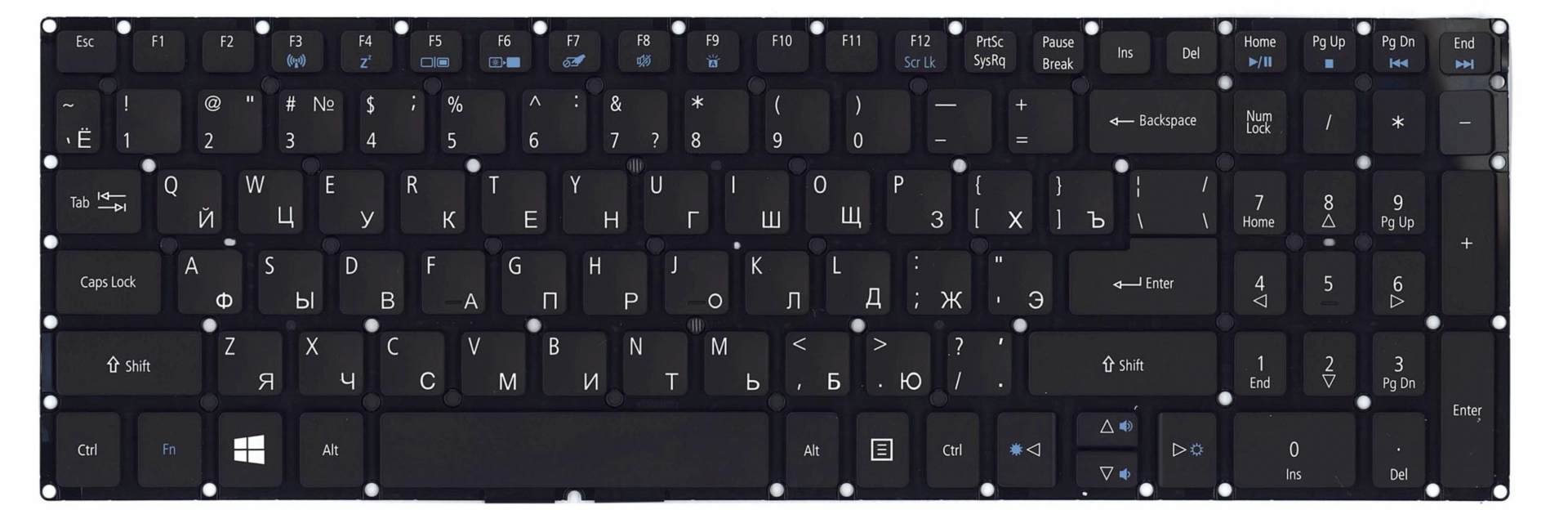 Клавиатура Acer Aspire R5-571T с подсветкой, OEM