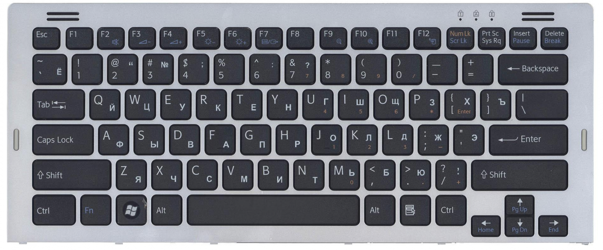 Клавиатура Sony VAIO VGN-SR29XN/S с серой рамкой, OEM