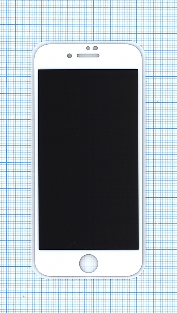 Защитное стекло Privacy "Анти-шпион" для iPhone  7/8 белое