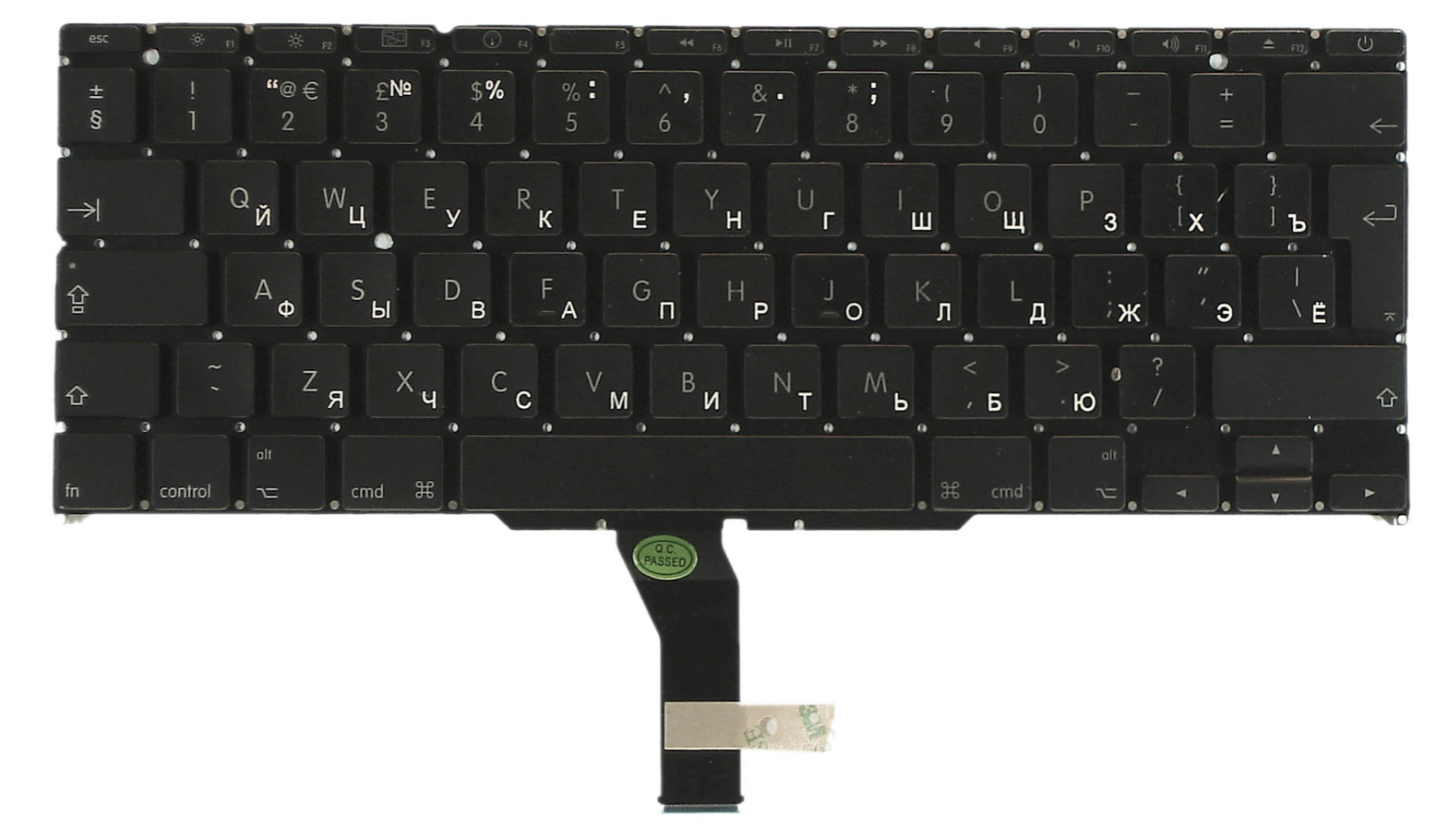 Клавиатура Apple MacBook Air 11.6" конец 2010 A1370 (MC505LL/A) большой Enter, без подсветки, OEM