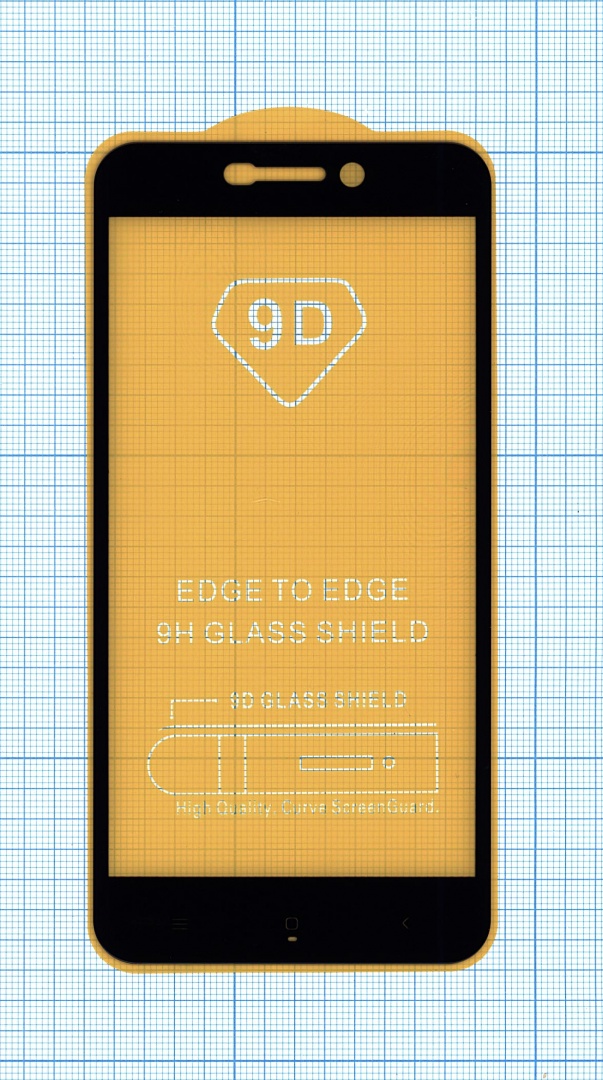 Защитное стекло "Полное покрытие" для Xiaomi Redmi 4A черное