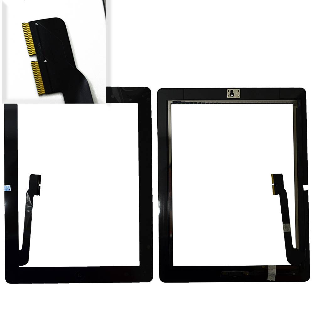 Тачскрин (Сенсор дисплея) iPad 4 + кнопка HOME черный