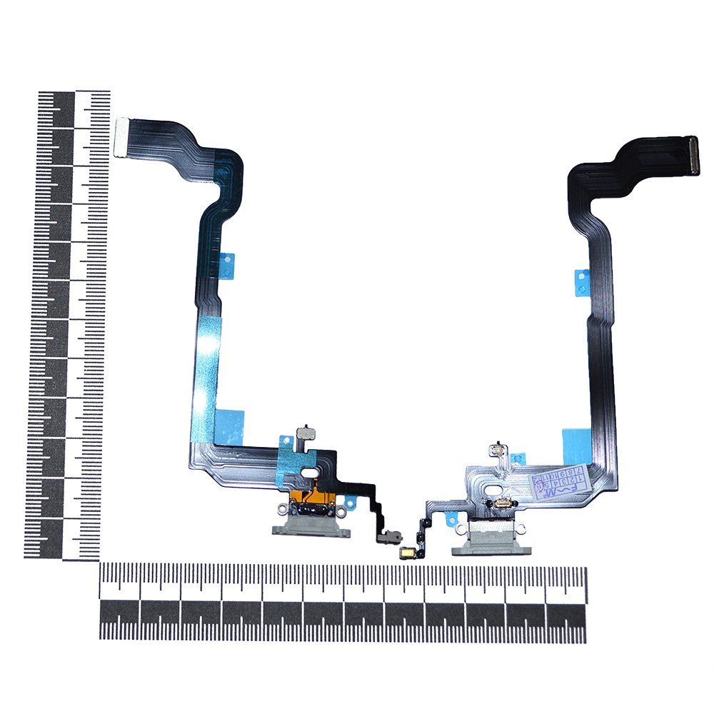 Шлейф iPhone X + разъем зарядки белый