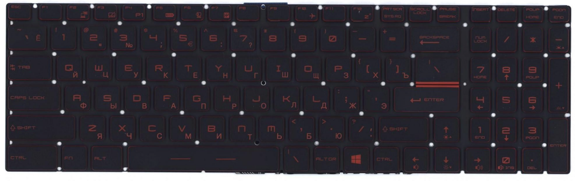 Клавиатура MSI GS60 с красной подсветкой, OEM