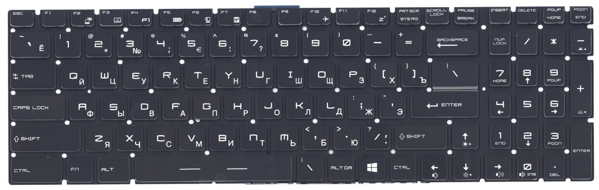 Клавиатура MSI GS60 с белой подсветкой, OEM