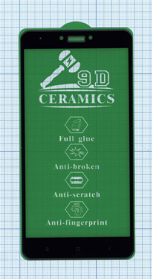 Керамическая пленка (стекло) для Xiaomi Redmi Note 4X черная