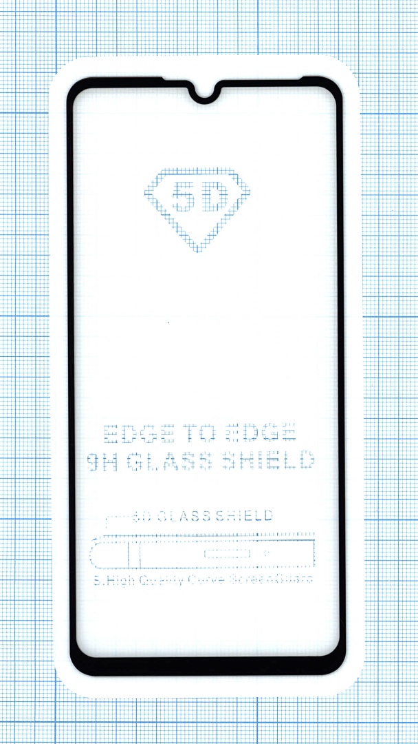 Защитное стекло "Полное покрытие" для Huawei P30 Lite черное