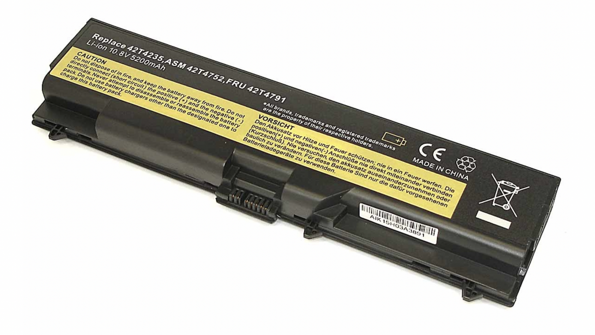 Аккумулятор Lenovo ThinkPad T520 10.8V, 5200mAh, OEM