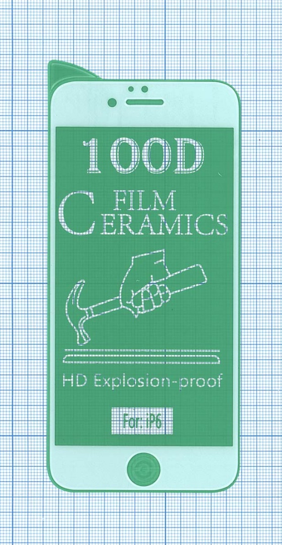 Керамическая пленка (стекло) для Iphone 6/ 6S белая