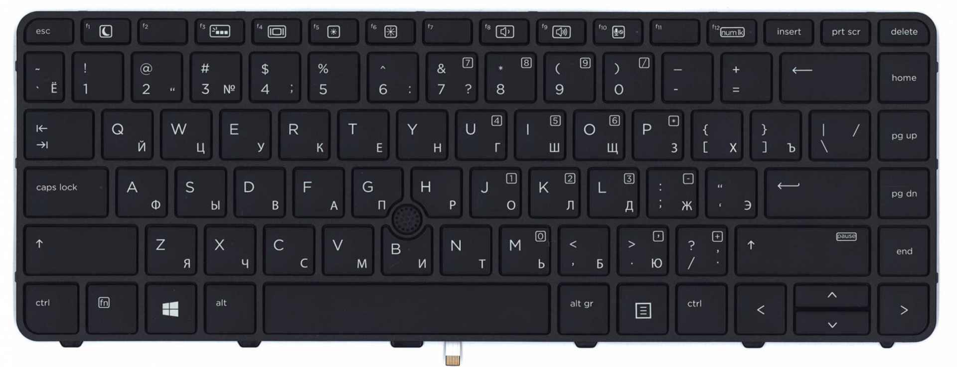 Клавиатура HP ProBook 640 G2 T9X07EA с подсветкой, OEM