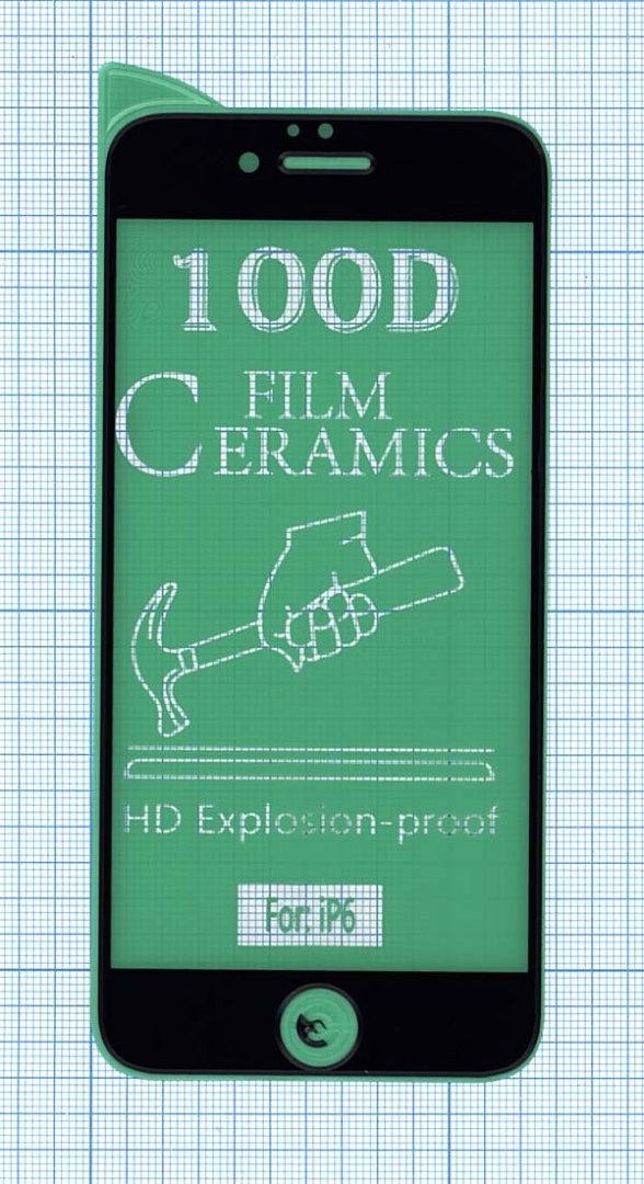 Керамическая пленка (стекло) для Iphone 6/ 6S черная