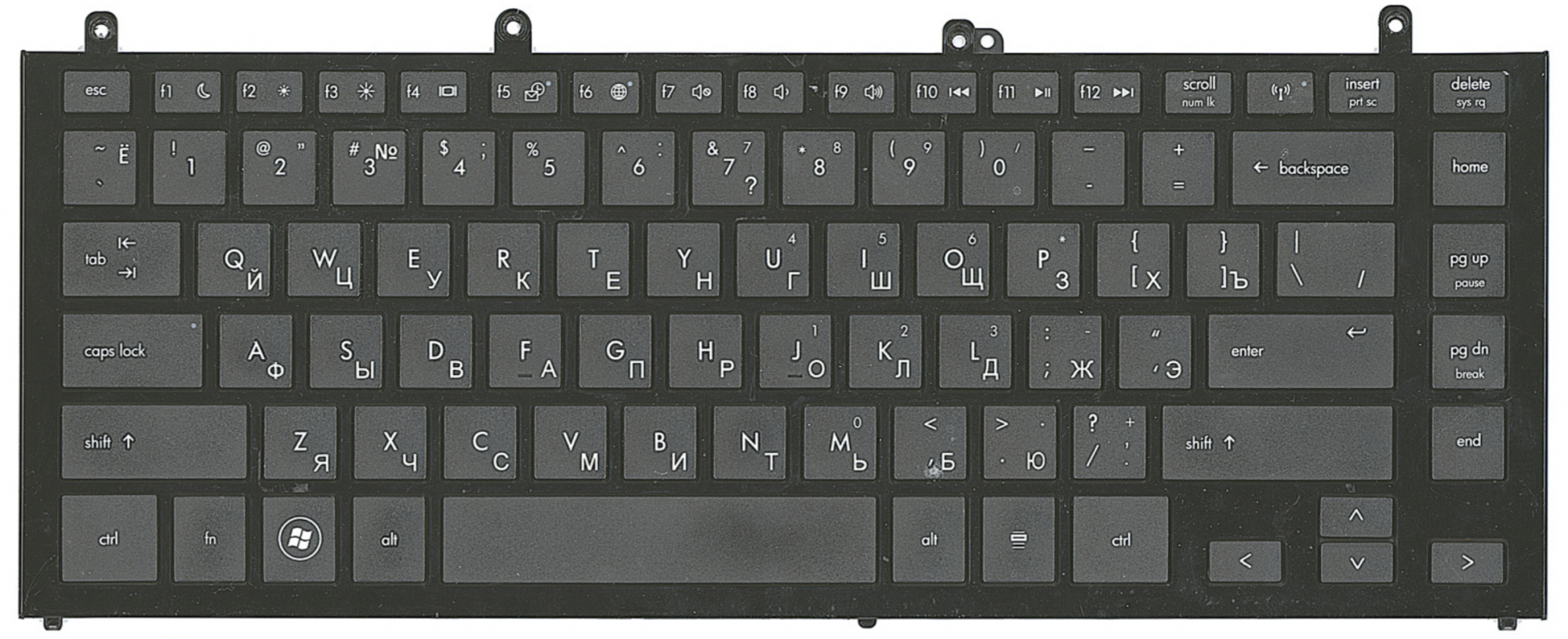 Клавиатура HP ProBook 4320s черная, с рамкой, OEM