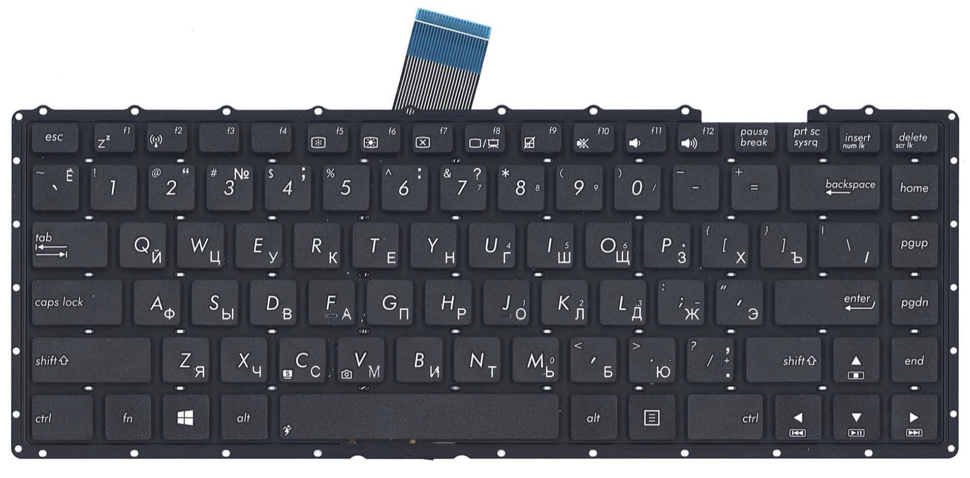 Клавиатура Asus X450 чёрная, OEM