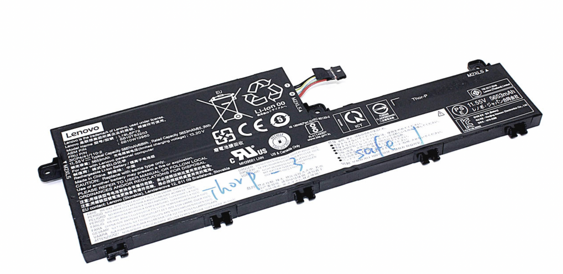 Аккумулятор Lenovo ThinkPad T15p 1st Gen 11.52, 5930mAh, Original