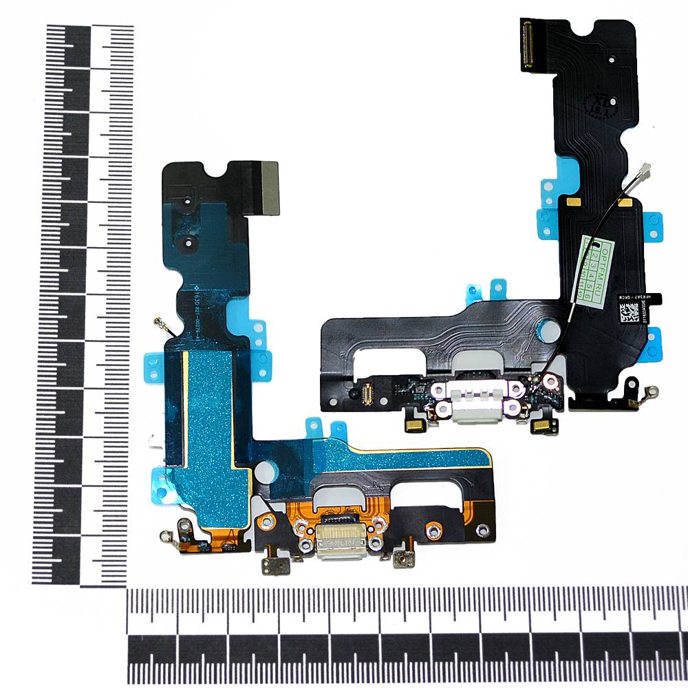 Шлейф iPhone 7 Plus + разъем зарядки белый orig Factory