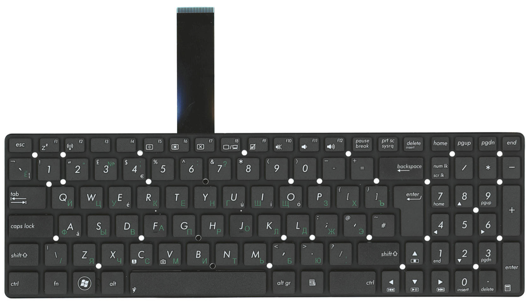 Клавиатура ASUS K55 вертикальный Enter, OEM