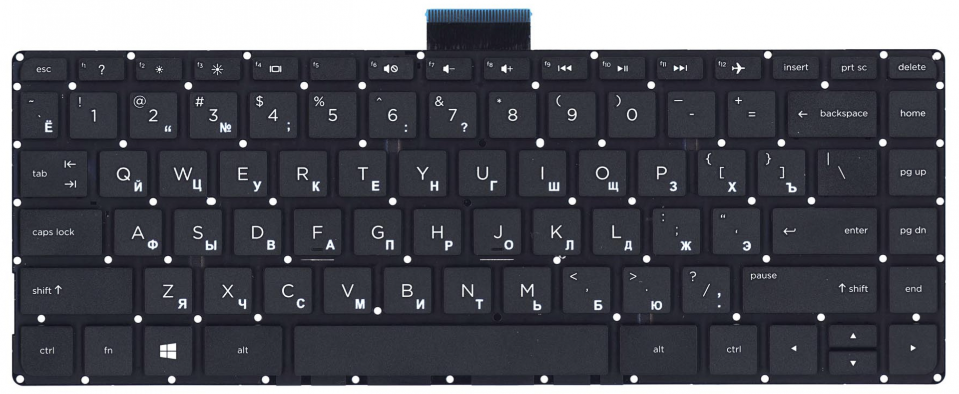 Клавиатура HP Stream 14-ax без рамки, горизонтальный Enter, OEM