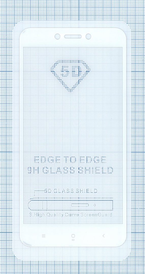 Защитное стекло "Полное покрытие" для Xiaomi Redmi 5A белое