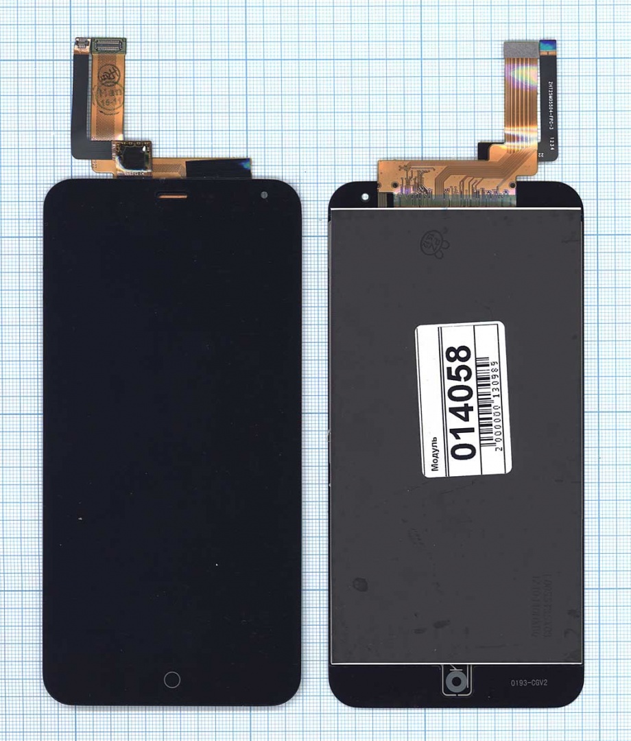 Дисплей для Meizu M1 note черный