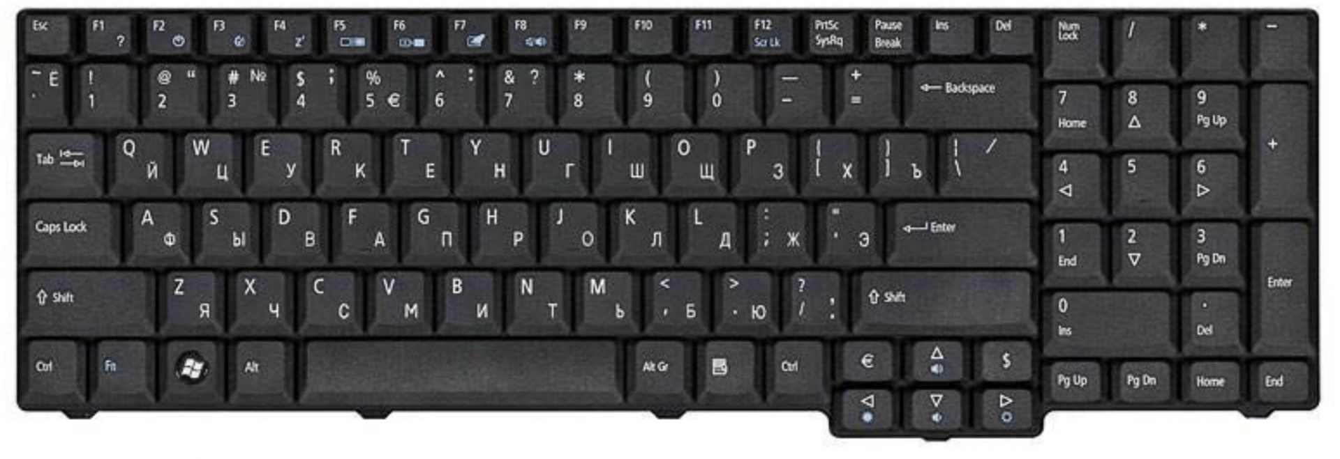 Клавиатура Acer Aspire 9800 OEM