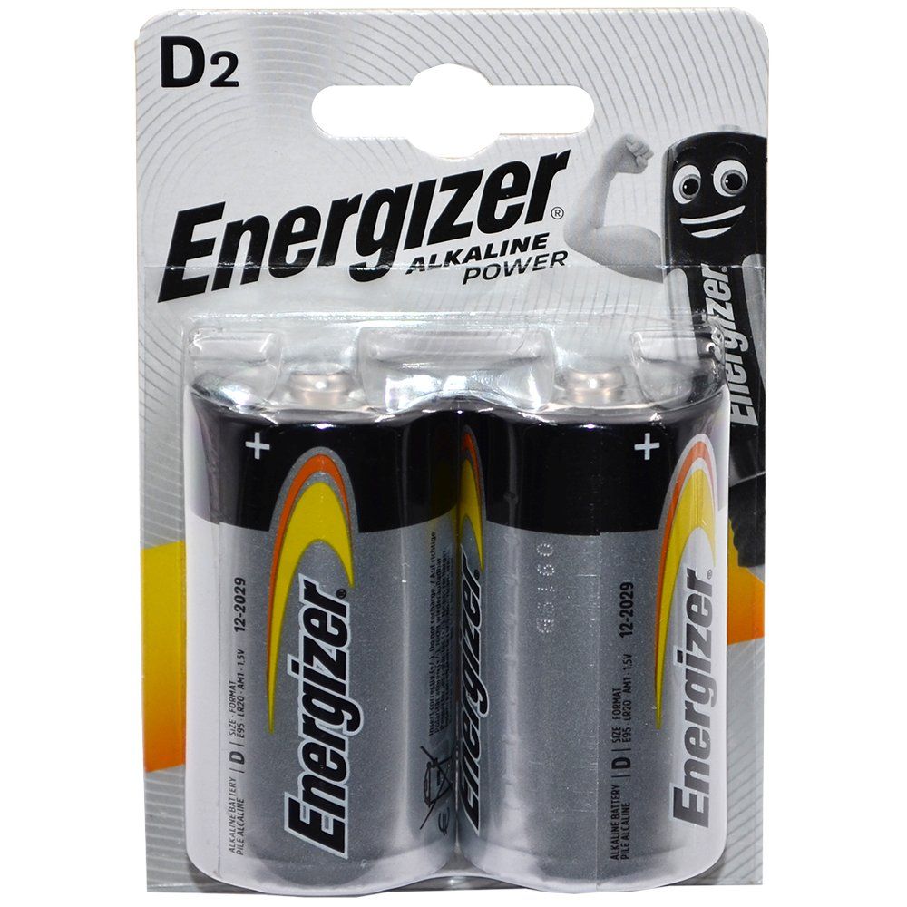 Батарейка алкалиновая Energizer LR20 Power (блистер/2шт)
