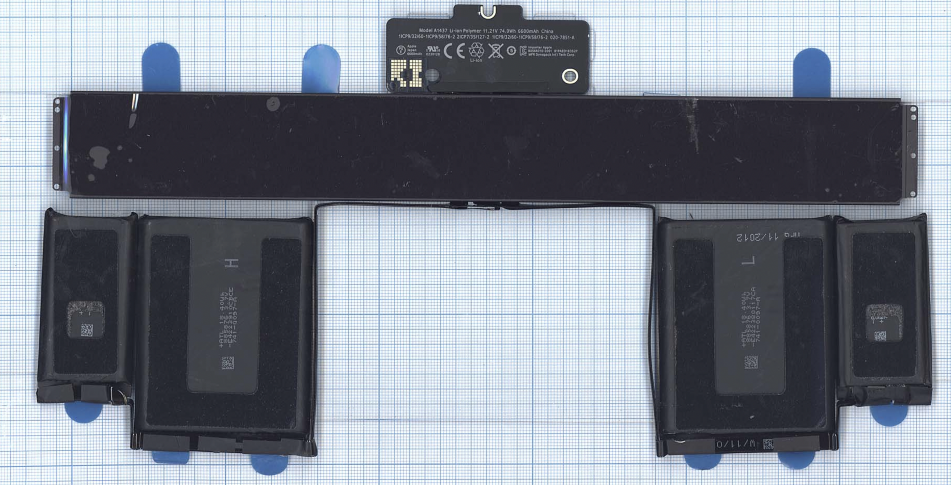 Аккумулятор Apple MacBook Pro Retina 13.3" конец 2012 A1425 (MD212LL/A) 11.21V, 6600mAh, Original