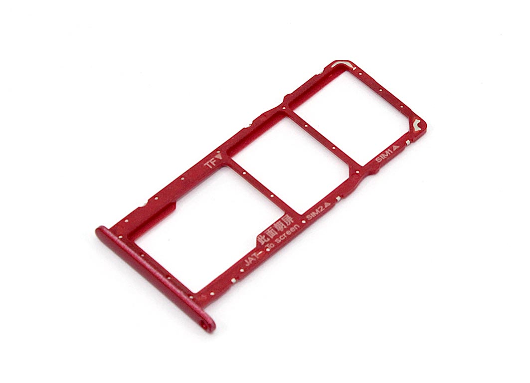 Лоток для SIM-карты Huawei Y6s красный