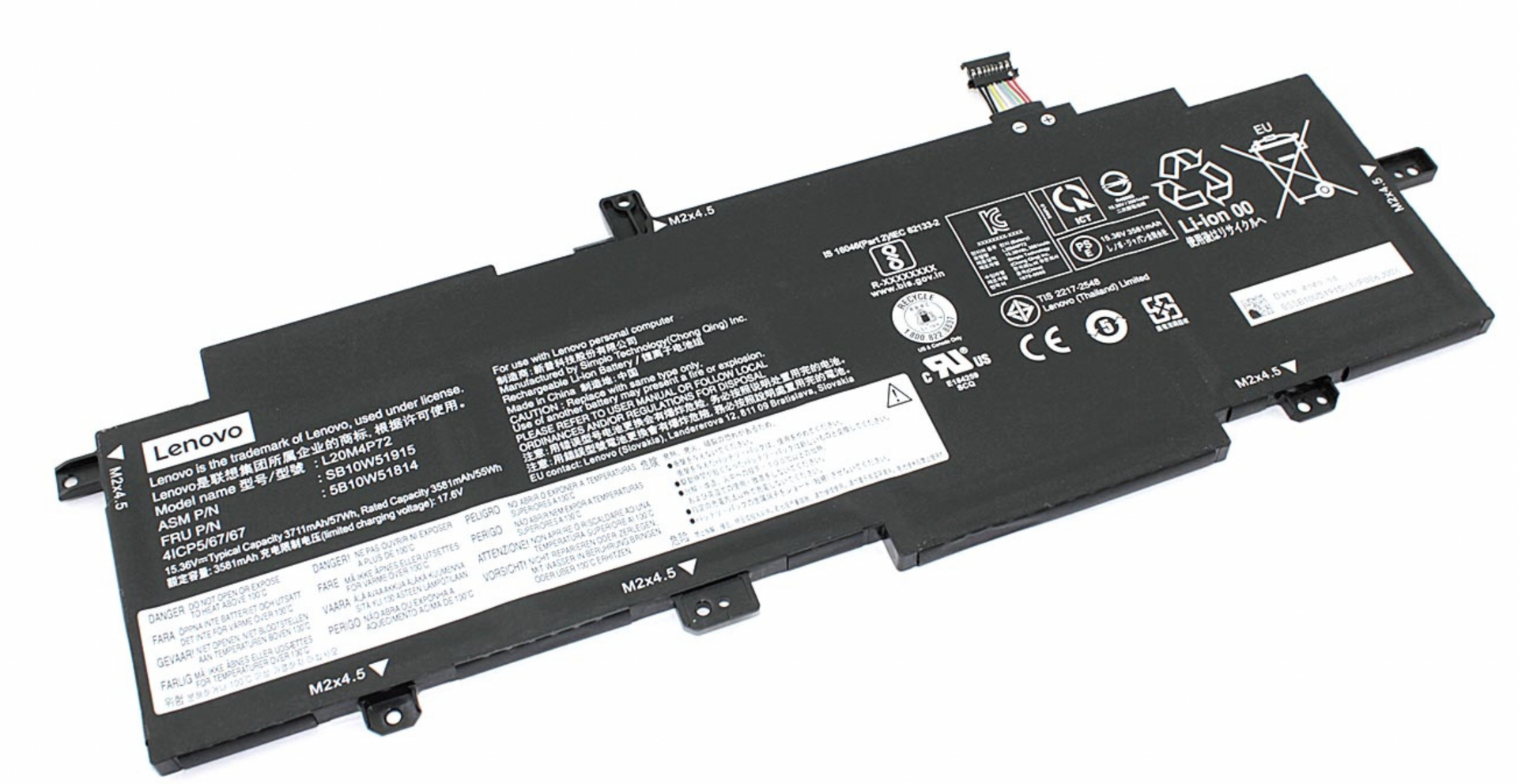 Аккумулятор Dell XPS 17 9700 6FNNW 11.4V, 8071mAh, OEM