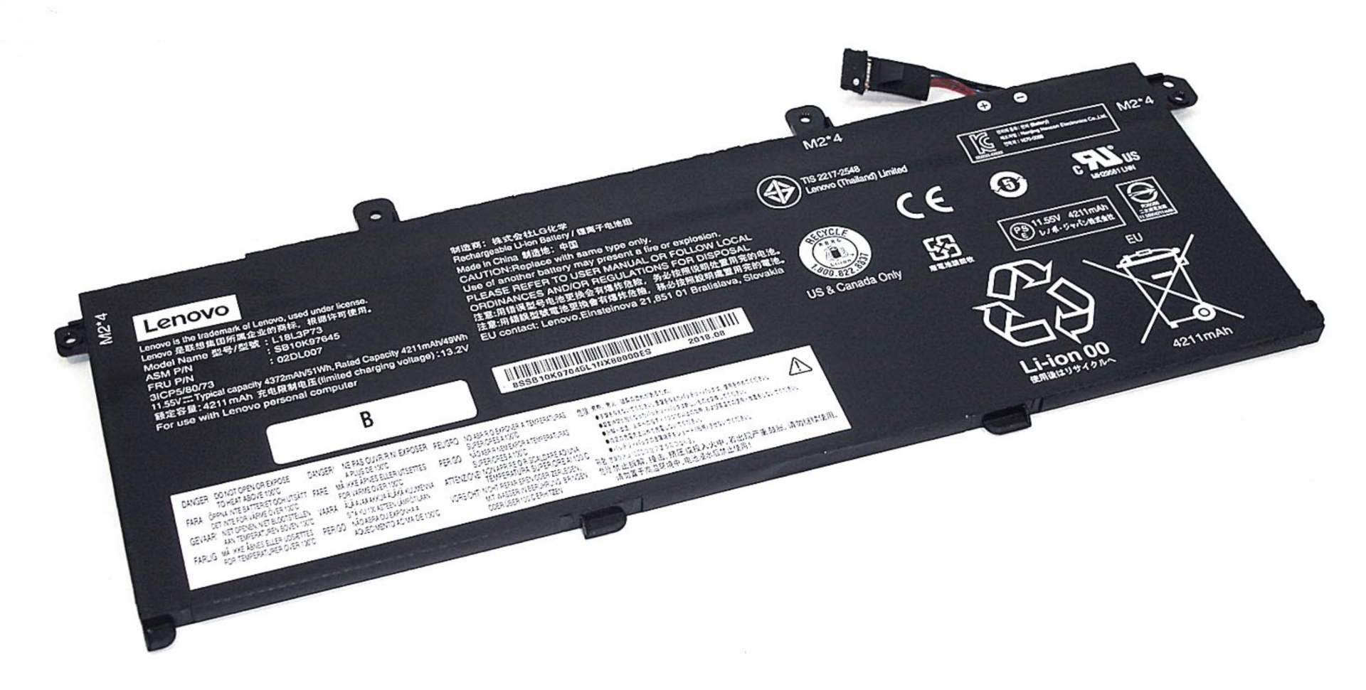 Аккумулятор Lenovo ThinkPad T490 20N2A008CD 11.55V, 4372mAh, Original