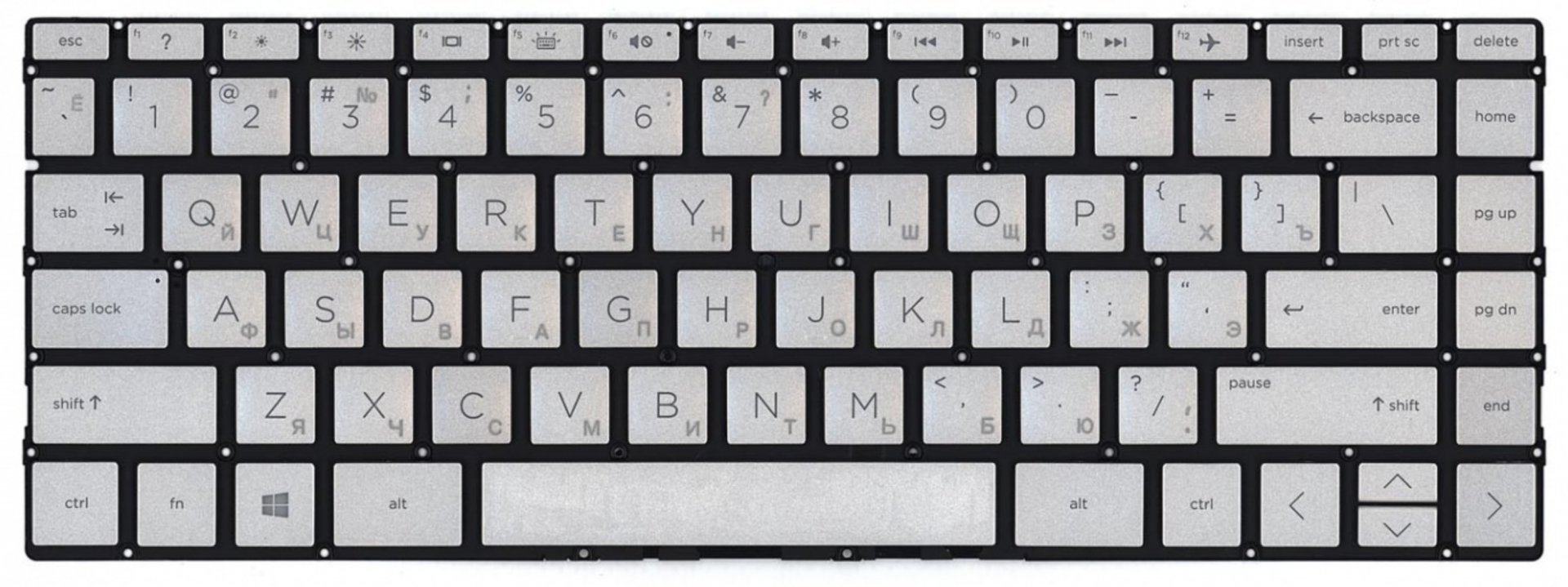 Клавиатура HP Envy x360 13-ag золотая, OEM