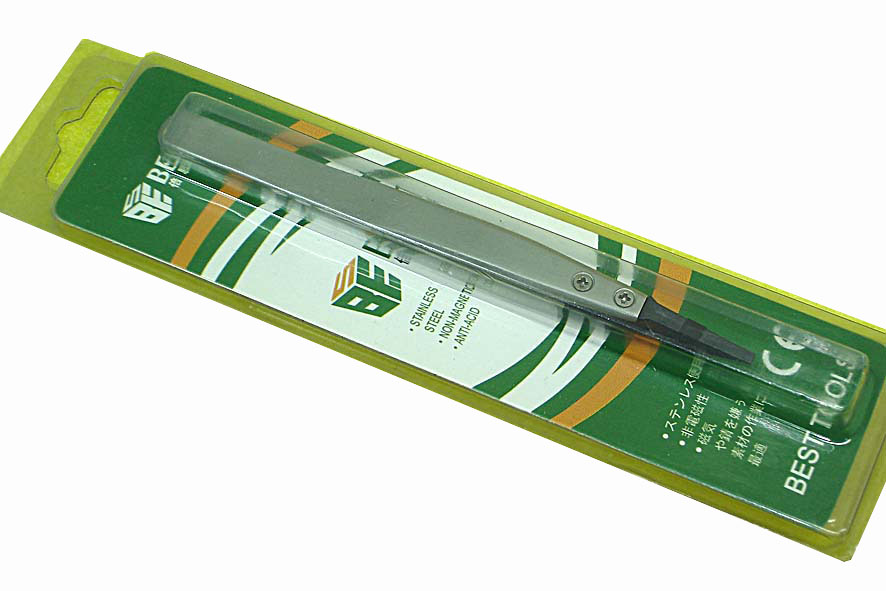 Пинцет Best BST-242 прямой антистатический 130мм