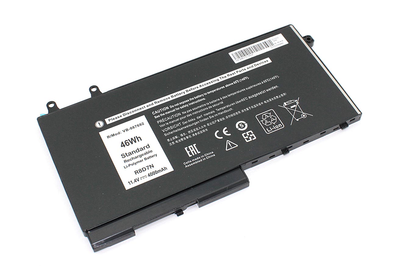 Аккумуляторная батарея для ноутбука Dell Latitude 5400 E5400 5410 E5410 (R8D7N) 11.4V 4000mAh OEM