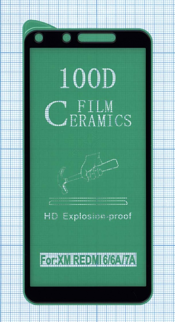 Керамическая пленка (стекло) для Xiaomi Redmi 6 черная
