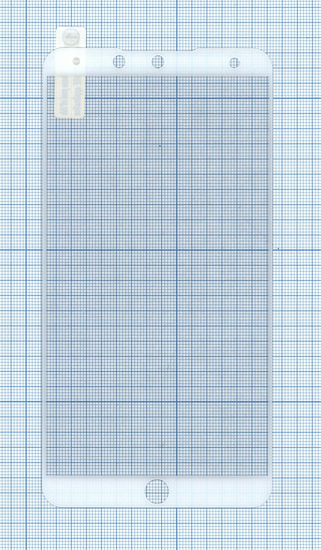 Защитное стекло "Полное покрытие" для Meizu 15 Plus белое