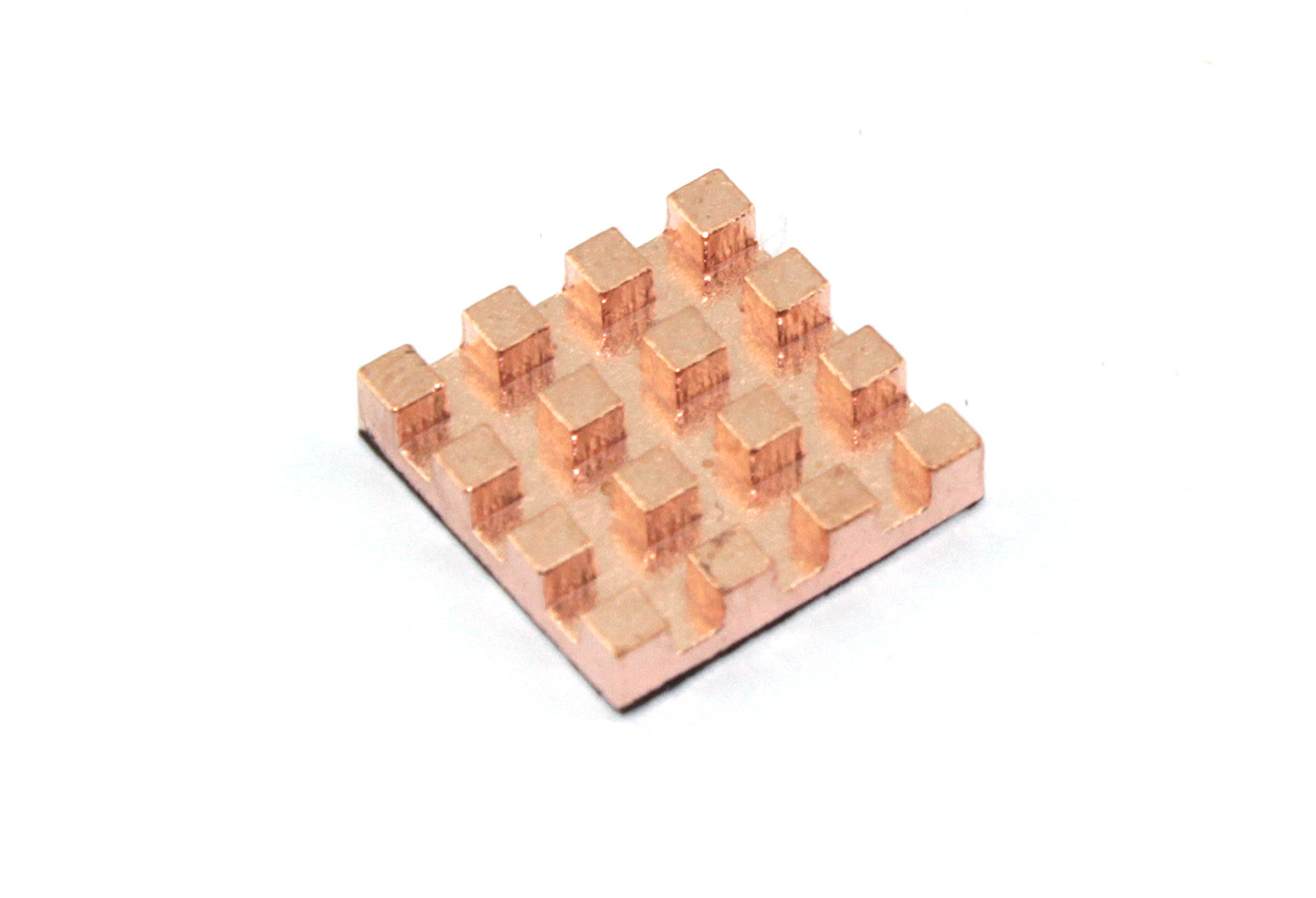 Медный радиатор 15х15х3мм с термоскотчем 3M 9448A