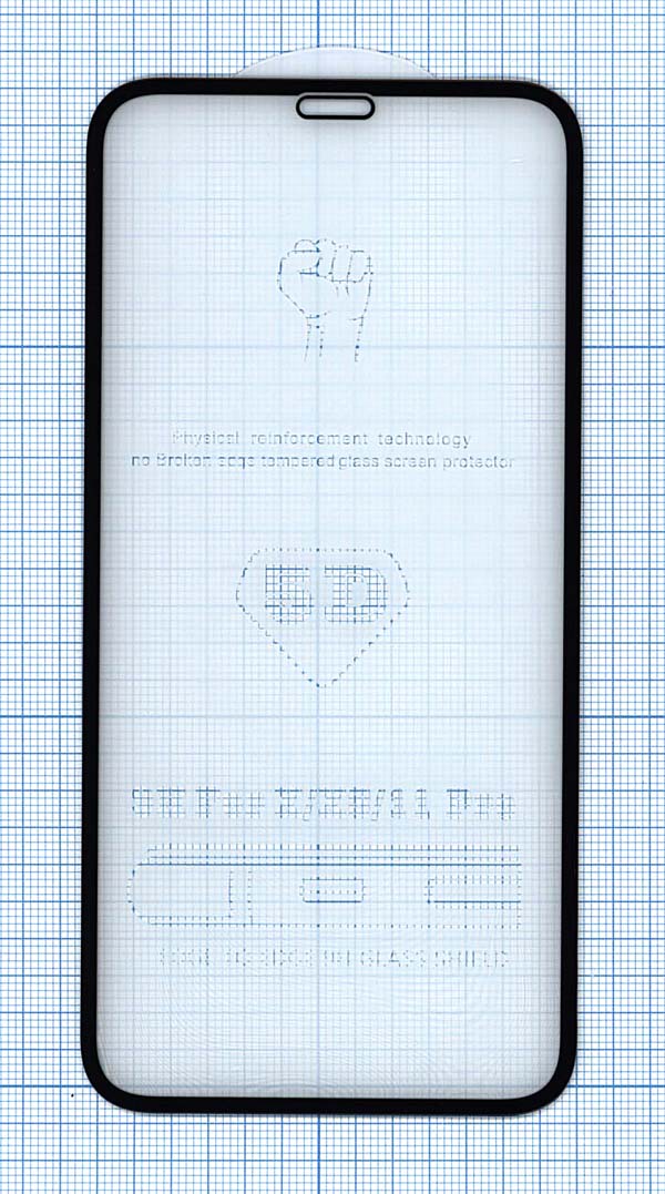 Защитное стекло 5D для Apple iPhone 11 Pro черное