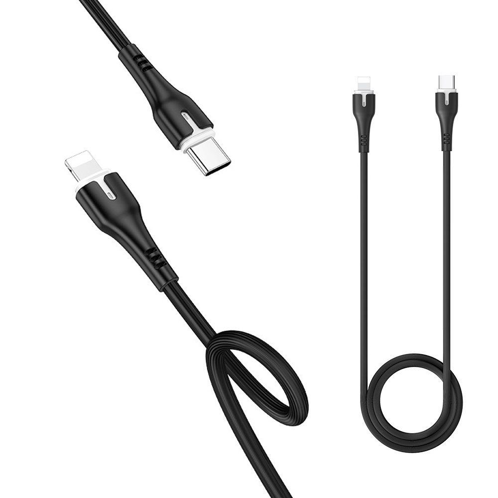 Кабель USB TYPE-C - Lightning 8-pin HOCO X45 черный (1м)