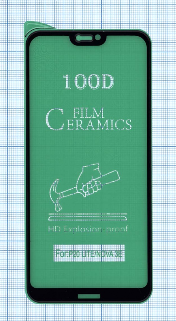 Керамическая пленка (стекло) для Huawei P20 lite/ nova A3E черная